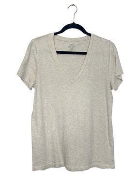 J. Crew Factory 100% Cotton Classic V Neck Slub Tee size Large